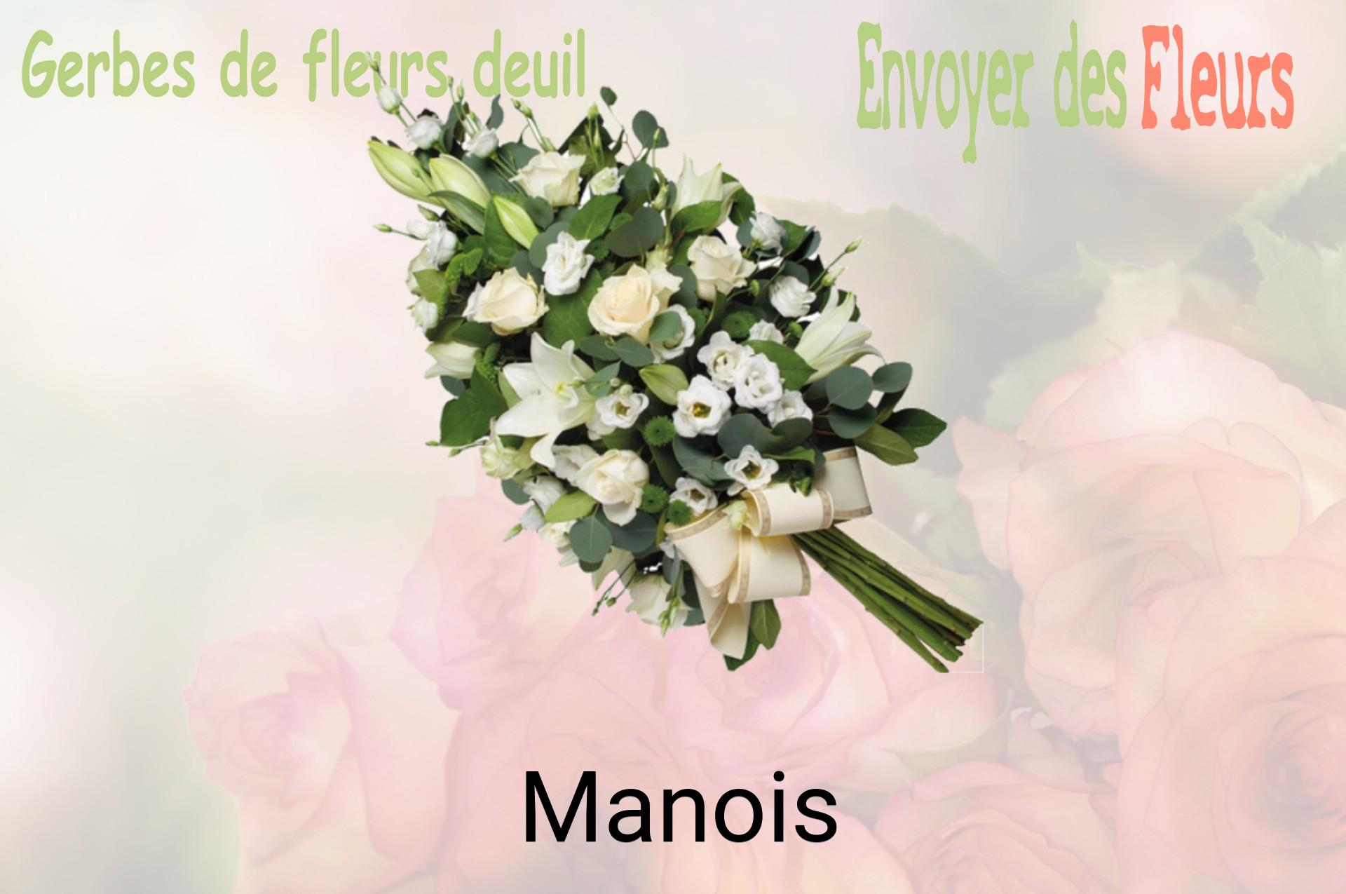 Gerbe de fleurs de deuil livrée à Manois
